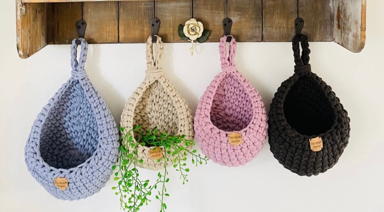 Contemporary luxury Crochet Basket company The Happily Hooked